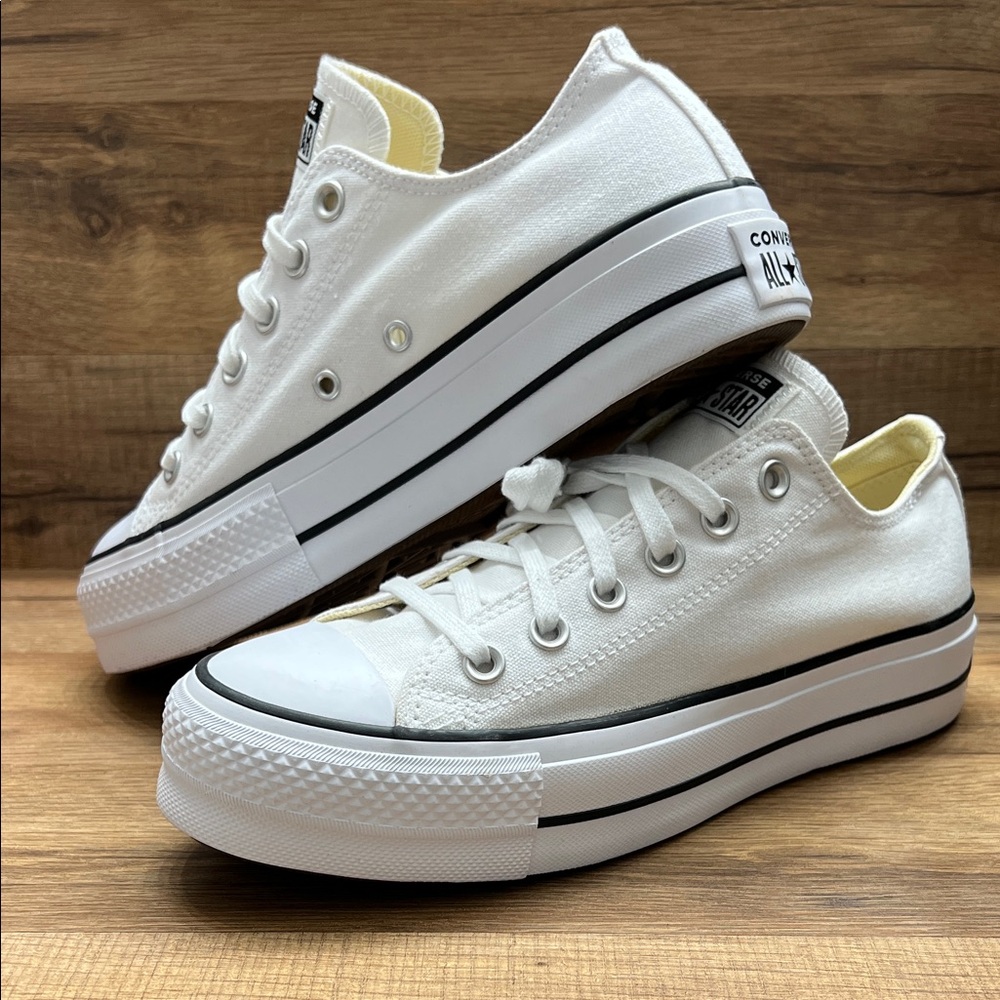 Converse All Star platform White Low-Top Sneakers - Picture 3 of 9